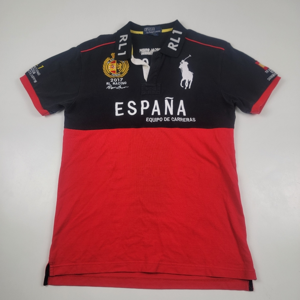 Polo by Ralph Lauren Black and Red Men's Polo Shirt